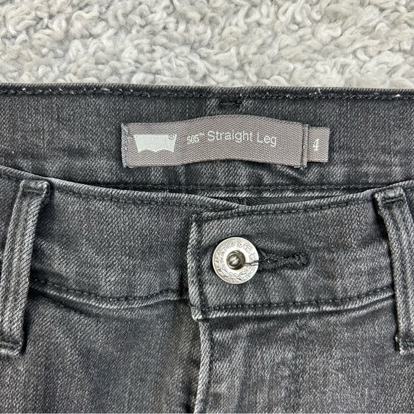 Levi's Jeans Womens 4 Straight Leg 505 Classic Black Denim Basic Casual Outdoors - Picture 2 of 5